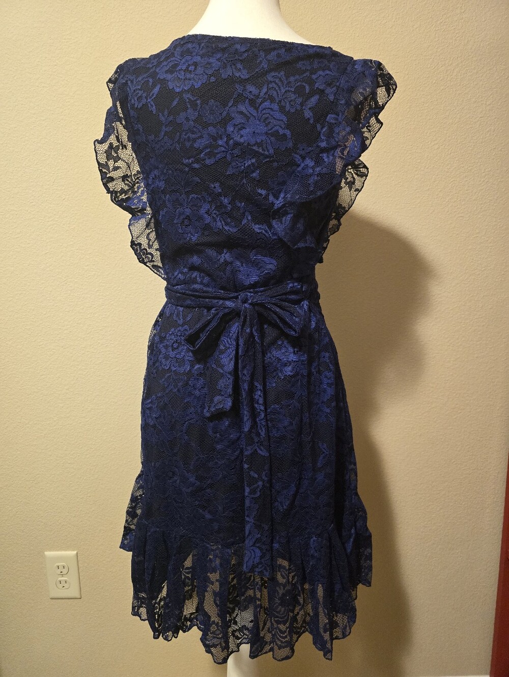 Lascana Ruffled Blue Dress - Picture 2 of 5